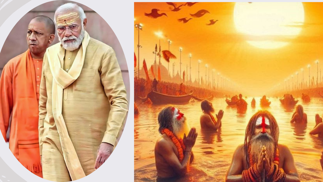 Narendra Modi aur Yogi Adityanath mahakumbh Mela 2025