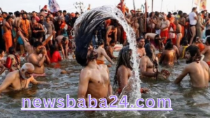 a group of people in water